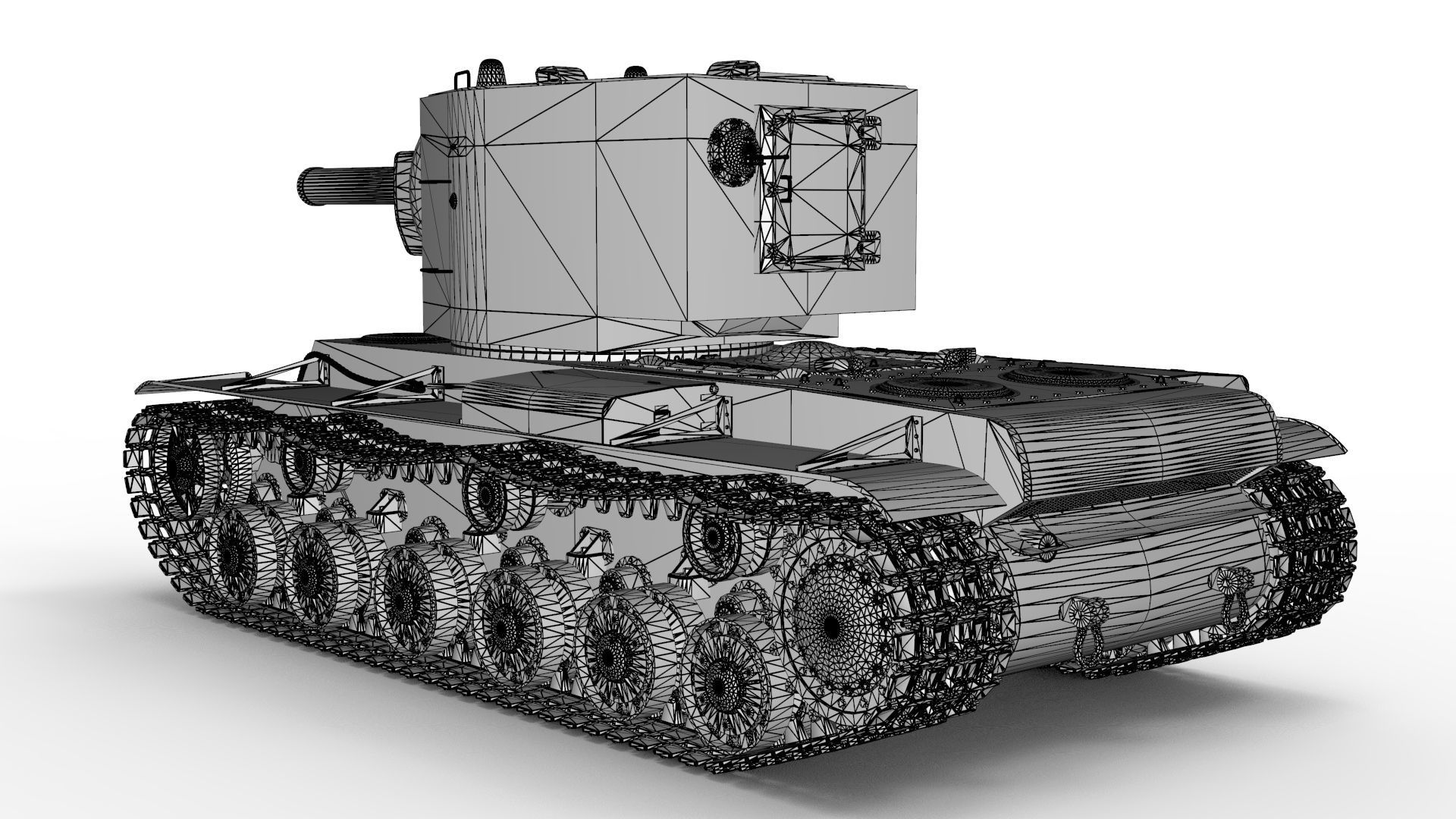 Kliment Voroshilov tank 3D model_11