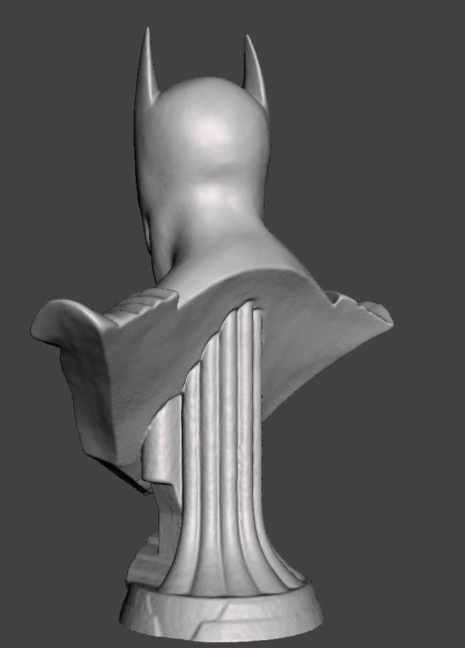 Batman Bust with base STL 3d Printing ready 3D print model_2
