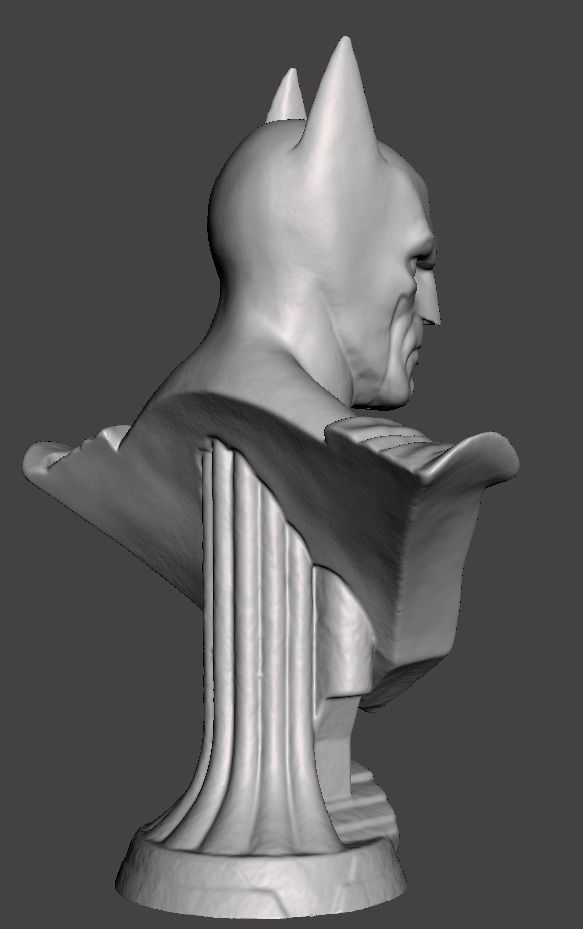 Batman Bust with base STL 3d Printing ready 3D print model_3