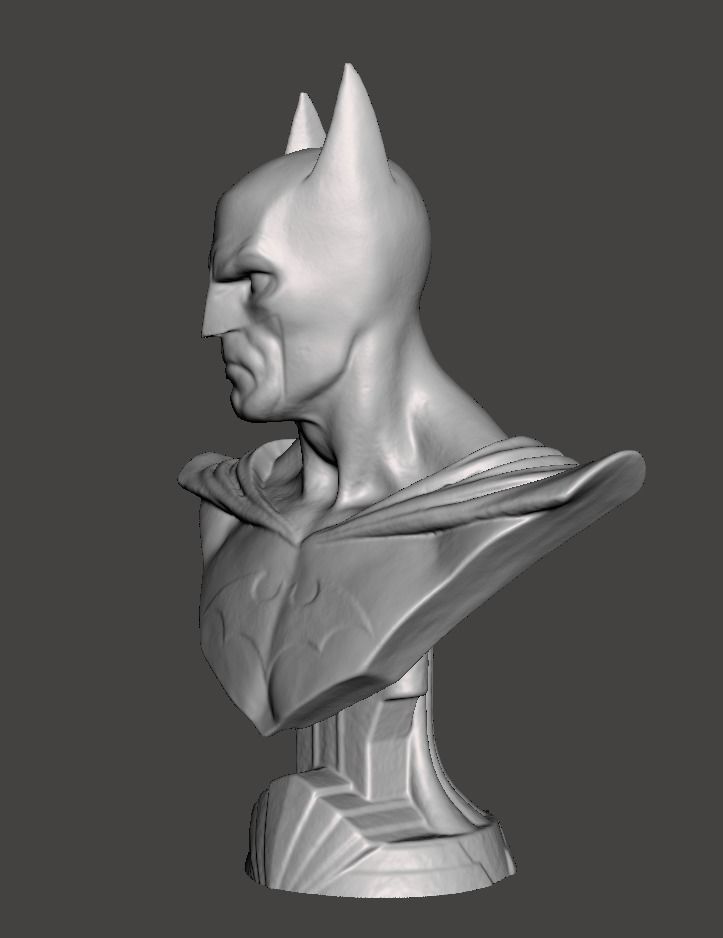 Batman Bust with base STL 3d Printing ready 3D print model_1