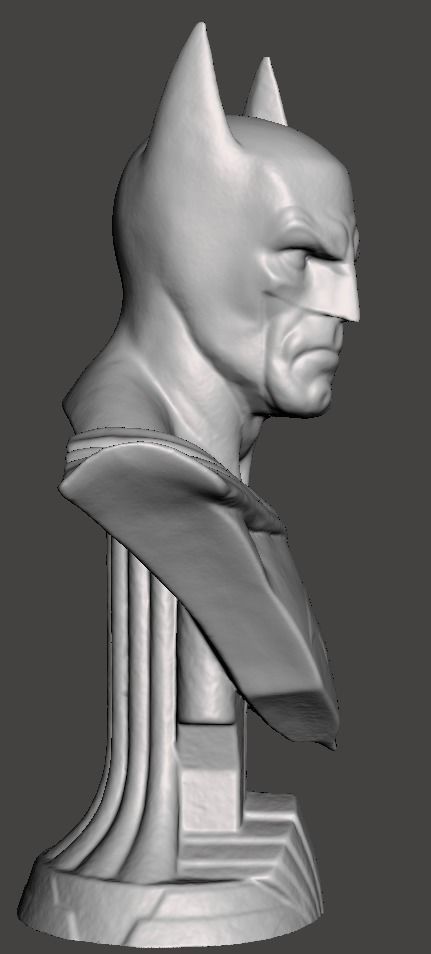Batman Bust with base STL 3d Printing ready 3D print model_4