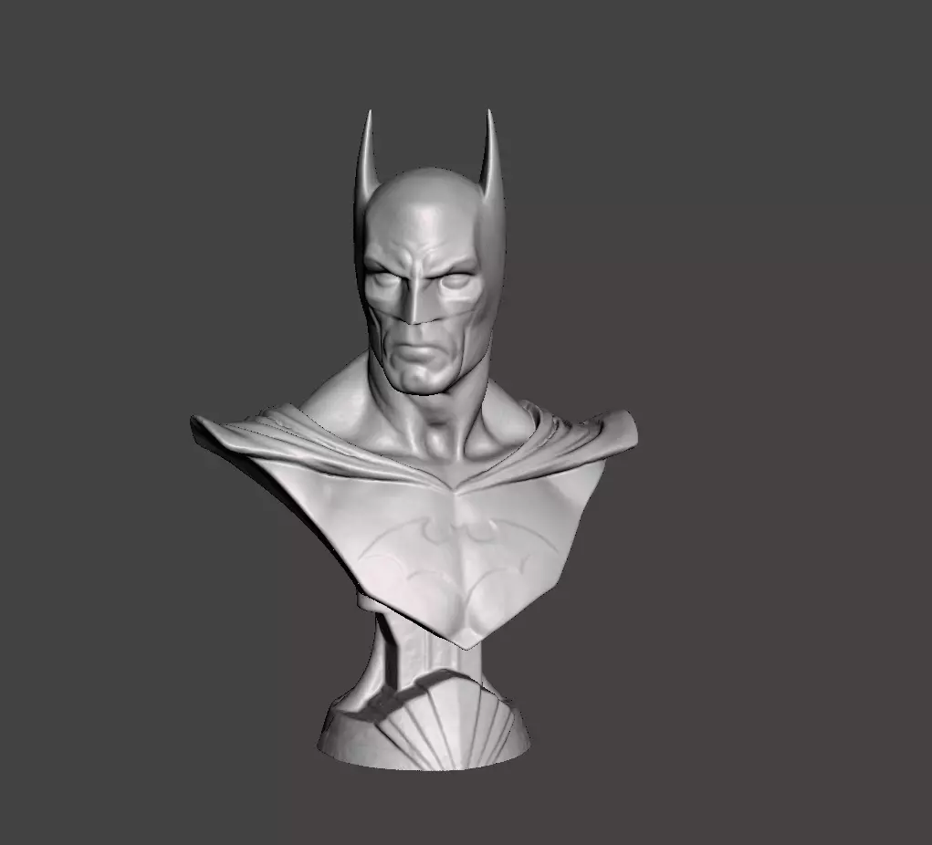 Batman Bust with base STL 3d Printing ready 3D print model_0