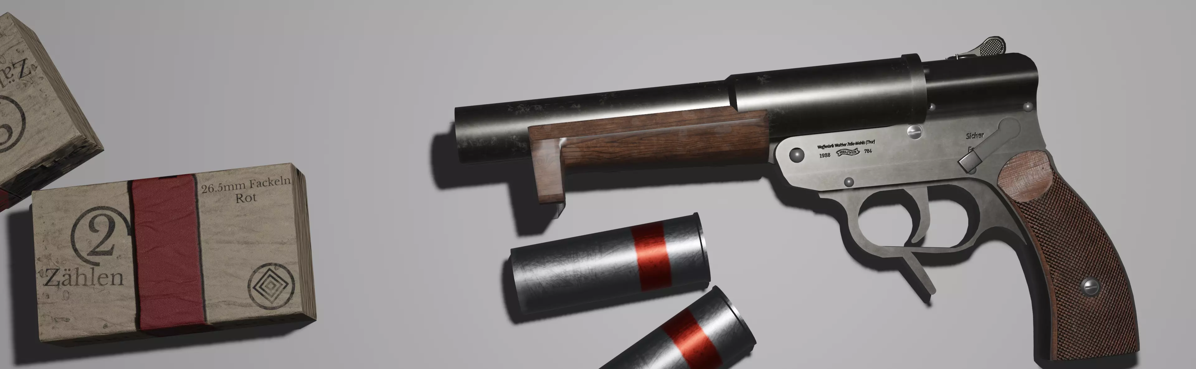 Walther Model SLD Free low-poly 3D model