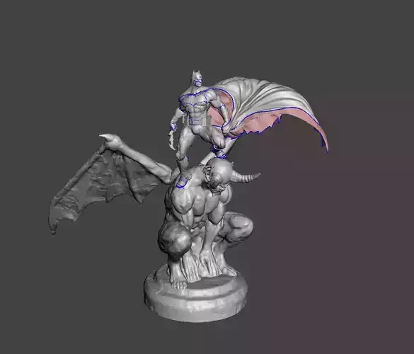 Batman Statue STL Model for 3D Printing