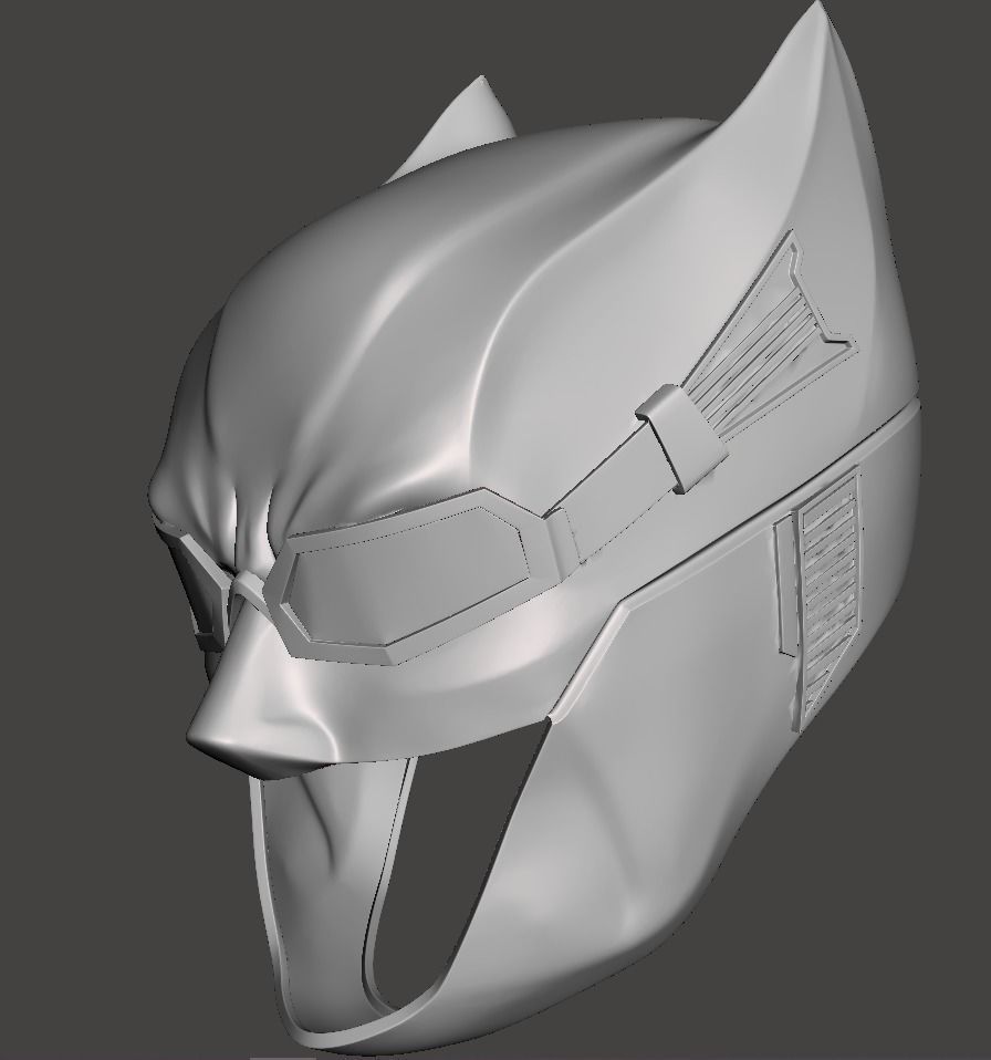 Batman justice league Cowl Helmet STL 3d model  3D print model_1