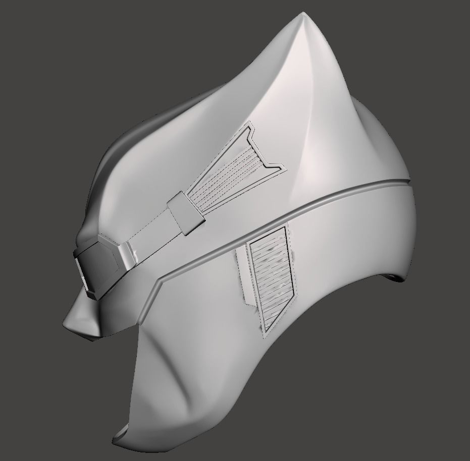 Batman justice league Cowl Helmet STL 3d model  3D print model_2