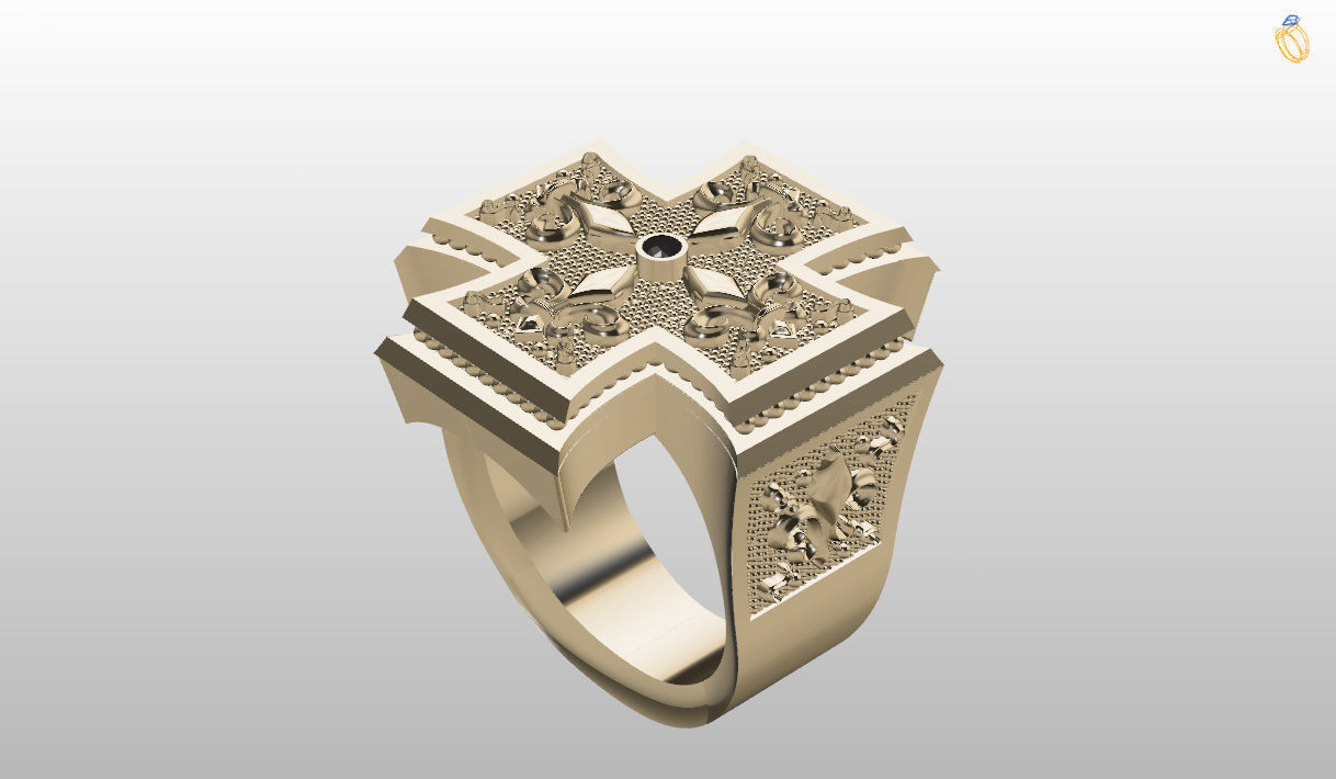 Mens Ring 3D print model  3D print model_1