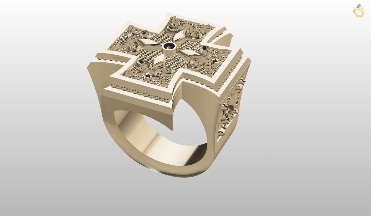 Mens Ring 3D print model  3D print model_5