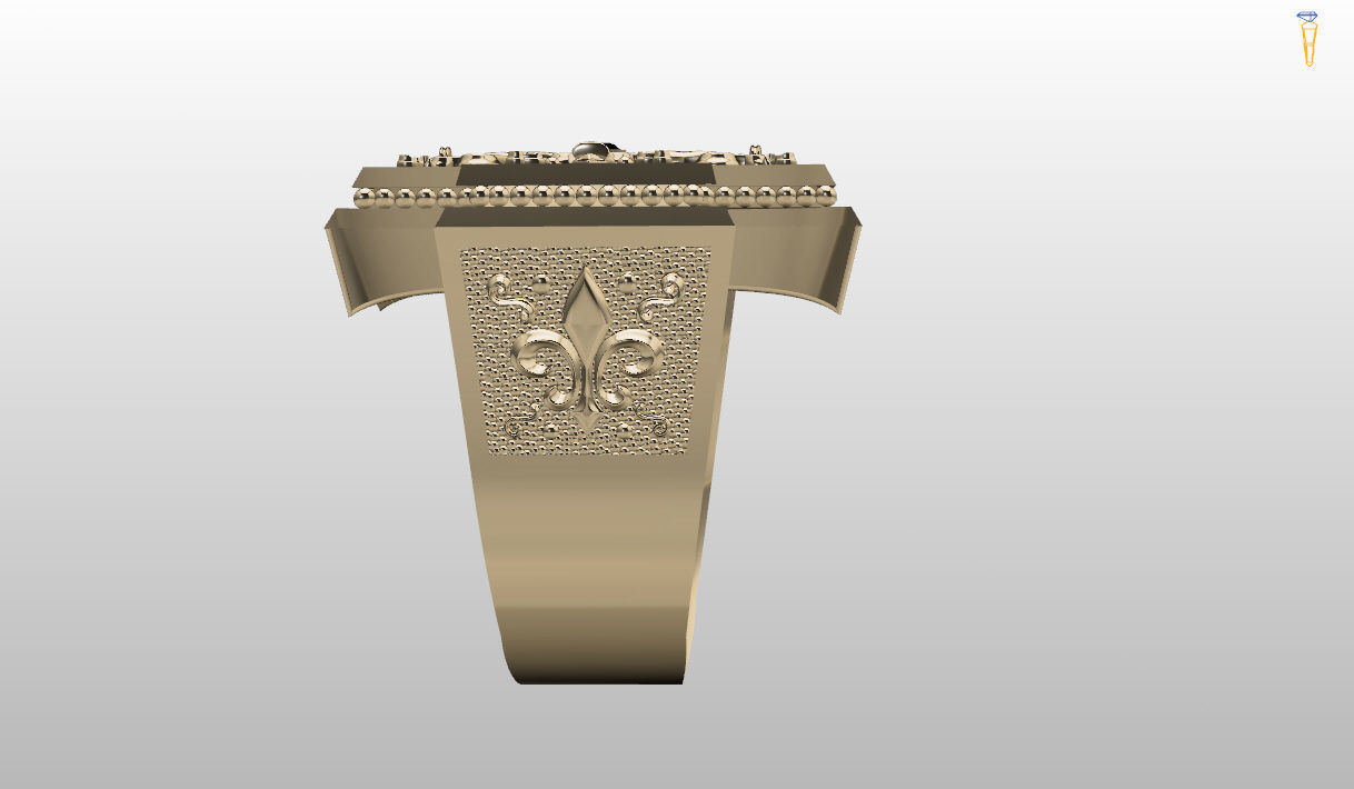 Mens Ring 3D print model  3D print model_3
