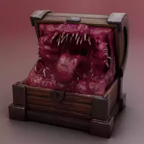 Mimic Chest Monster - Rigged and Animated 3D model