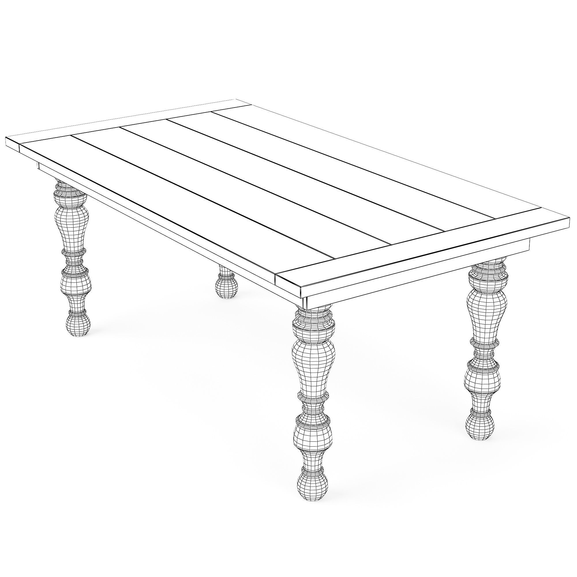 Dining set 43 3D model_5