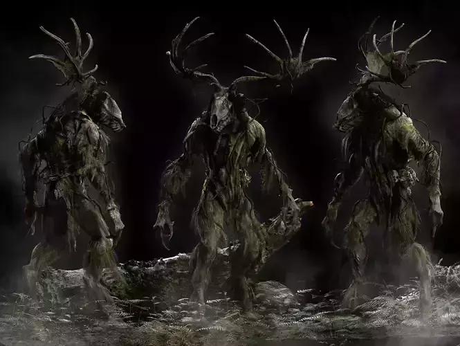 Forest Wendigo Low-poly 3D model