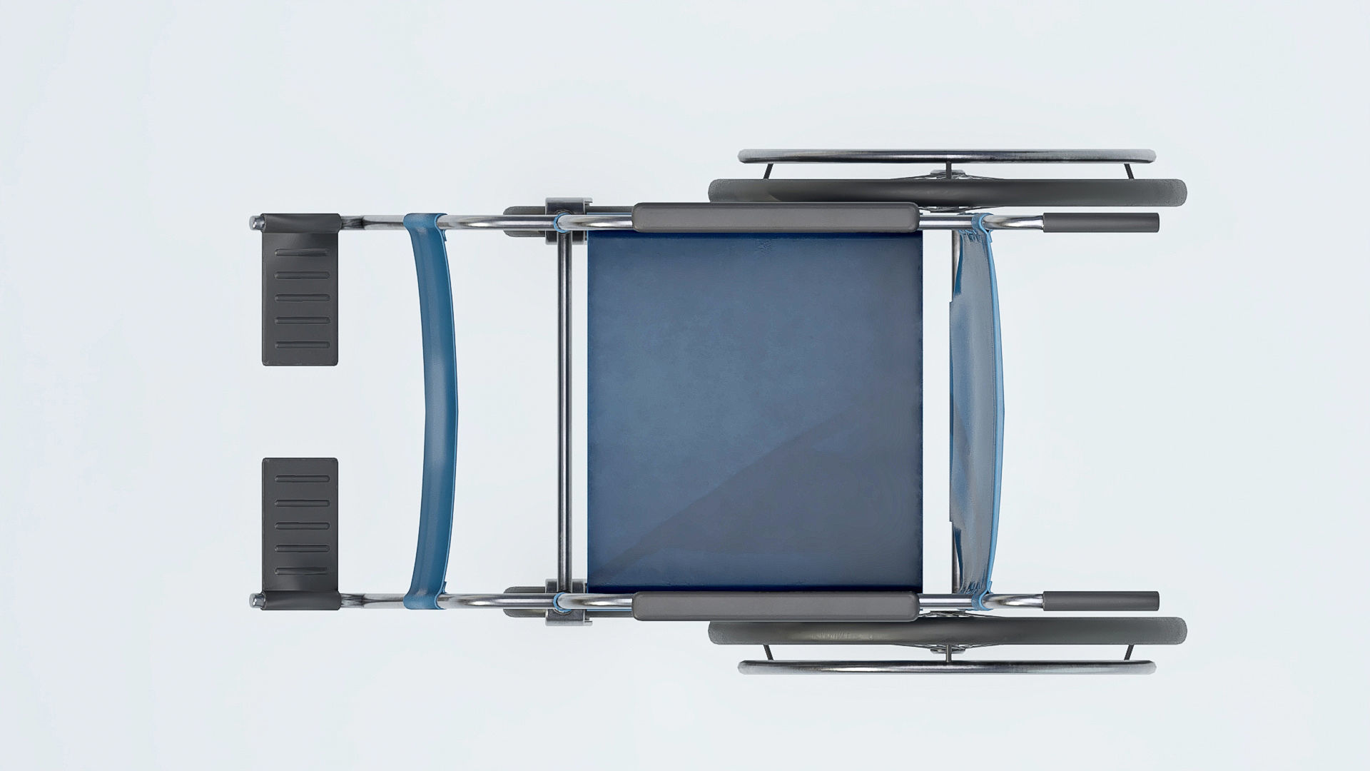 Hospital wheelchair Low-poly 3D model_8