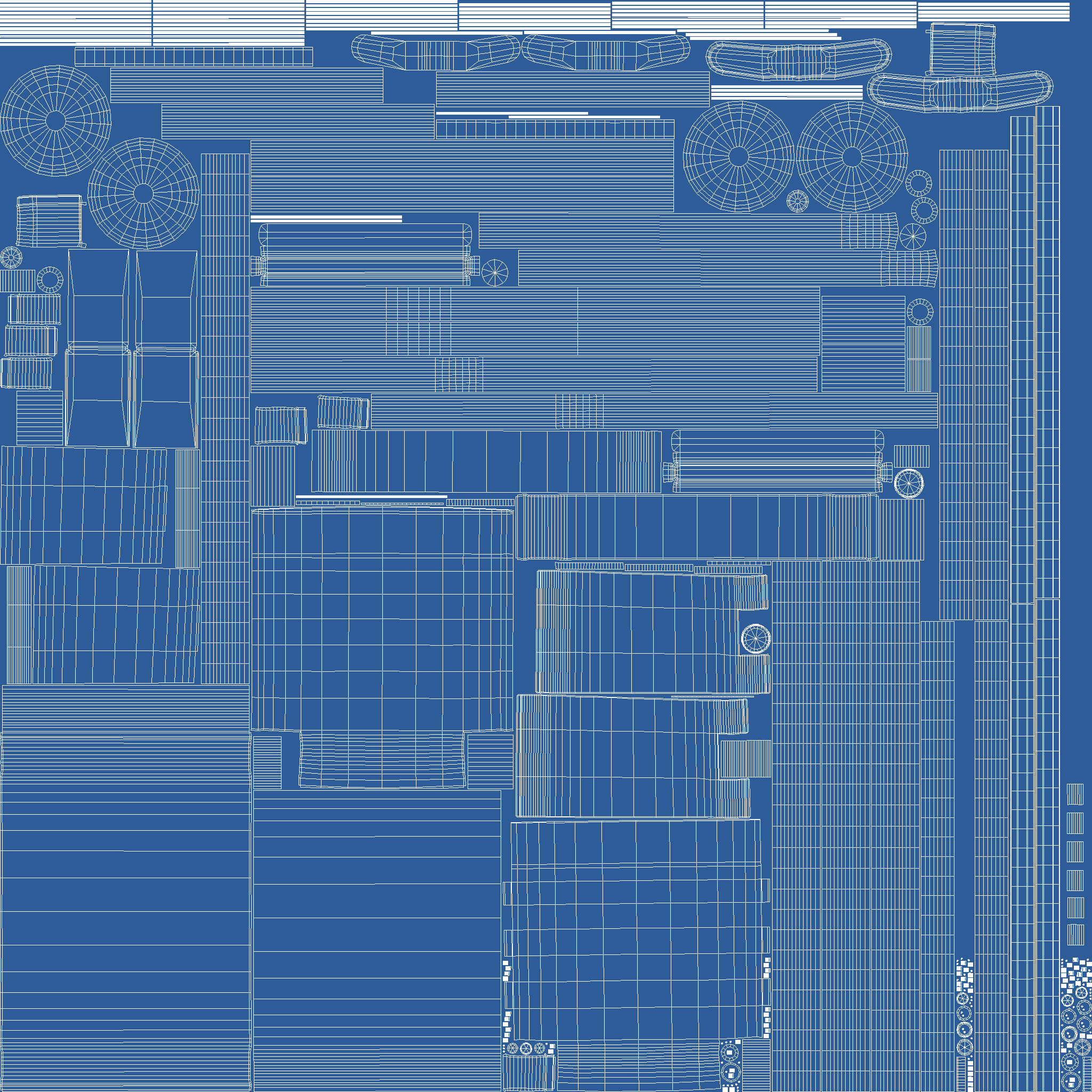 Hospital wheelchair Low-poly 3D model_10