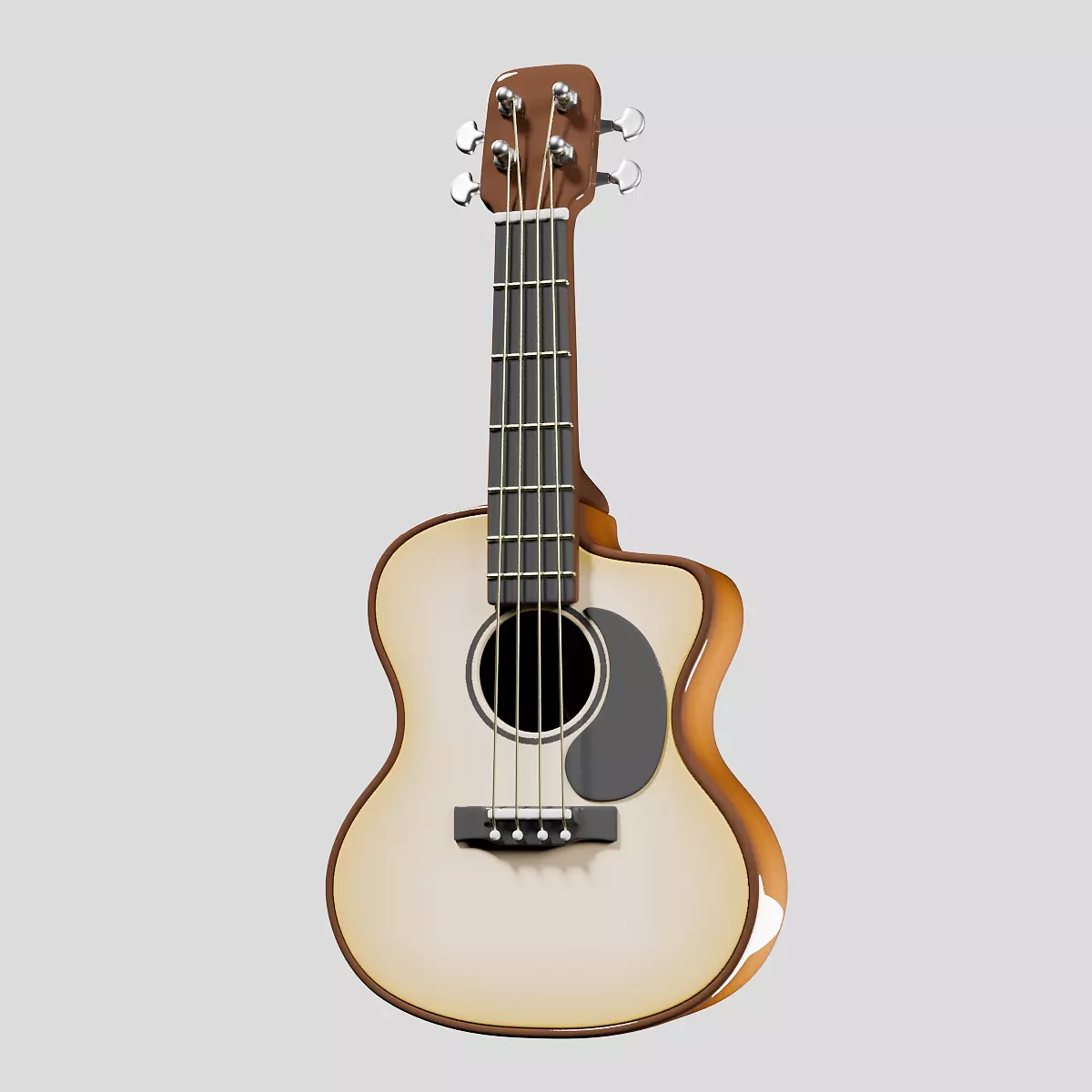 Toon guitar Low-poly 3D model