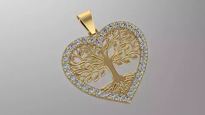 Tree of Life Pendant 2 00 mm Stone