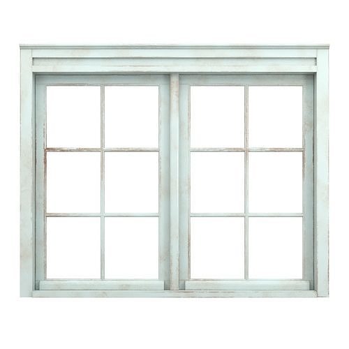 Old Wood Window 3D model