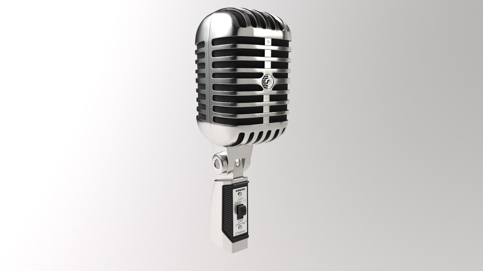 Vintage Style Microphone  3D model_2