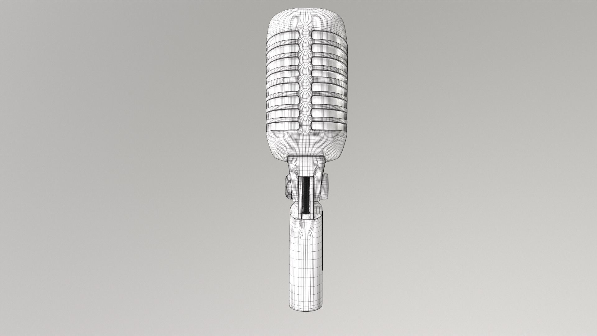 Vintage Style Microphone  3D model_15
