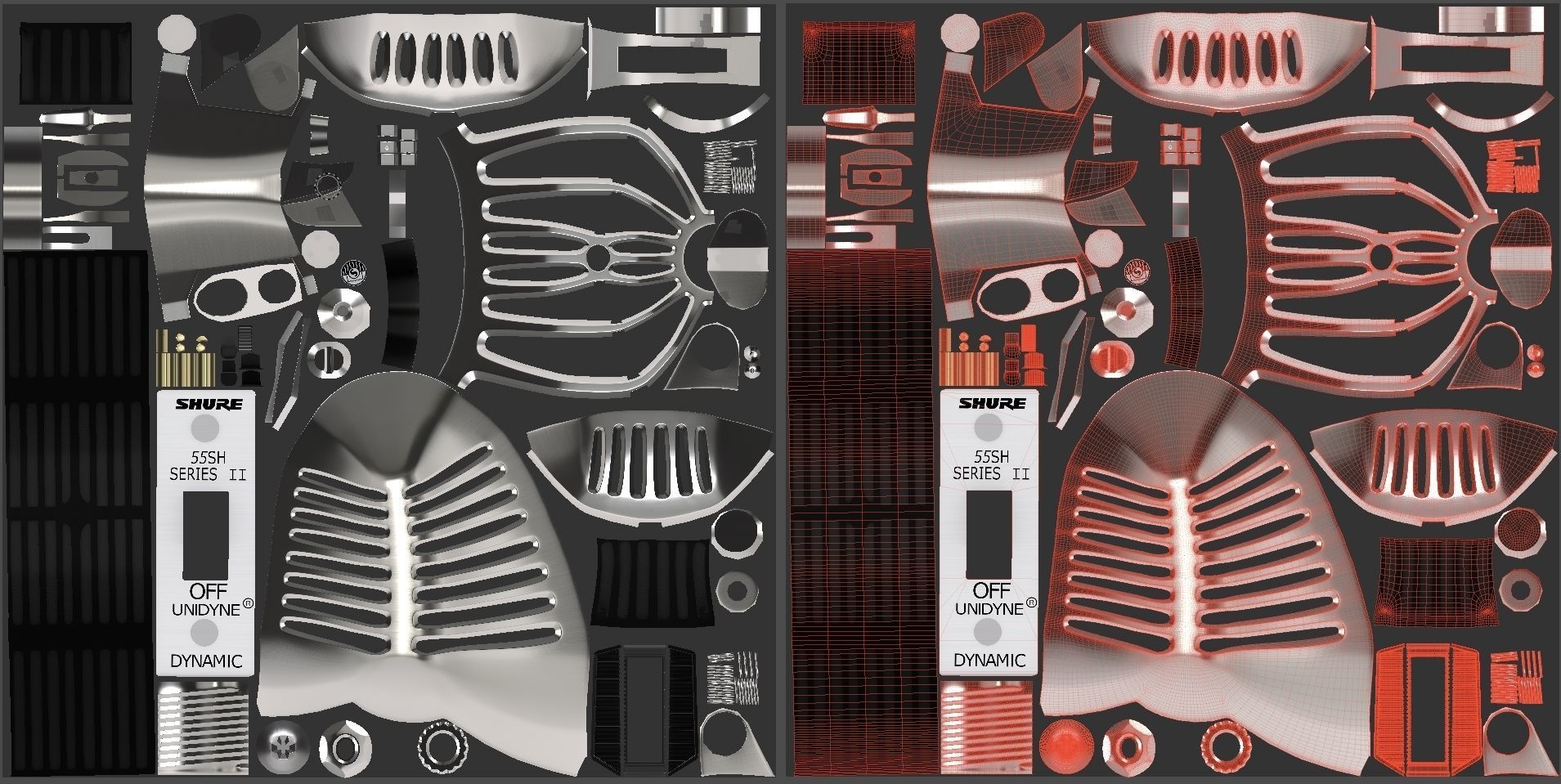 Vintage Style Microphone  3D model_18