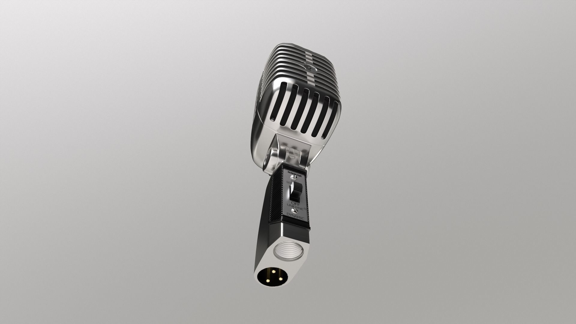 Vintage Style Microphone  3D model_7