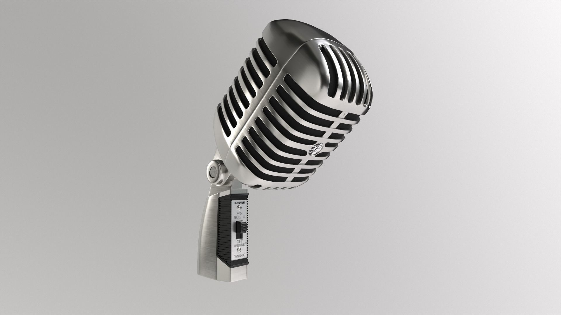 Vintage Style Microphone  3D model_10