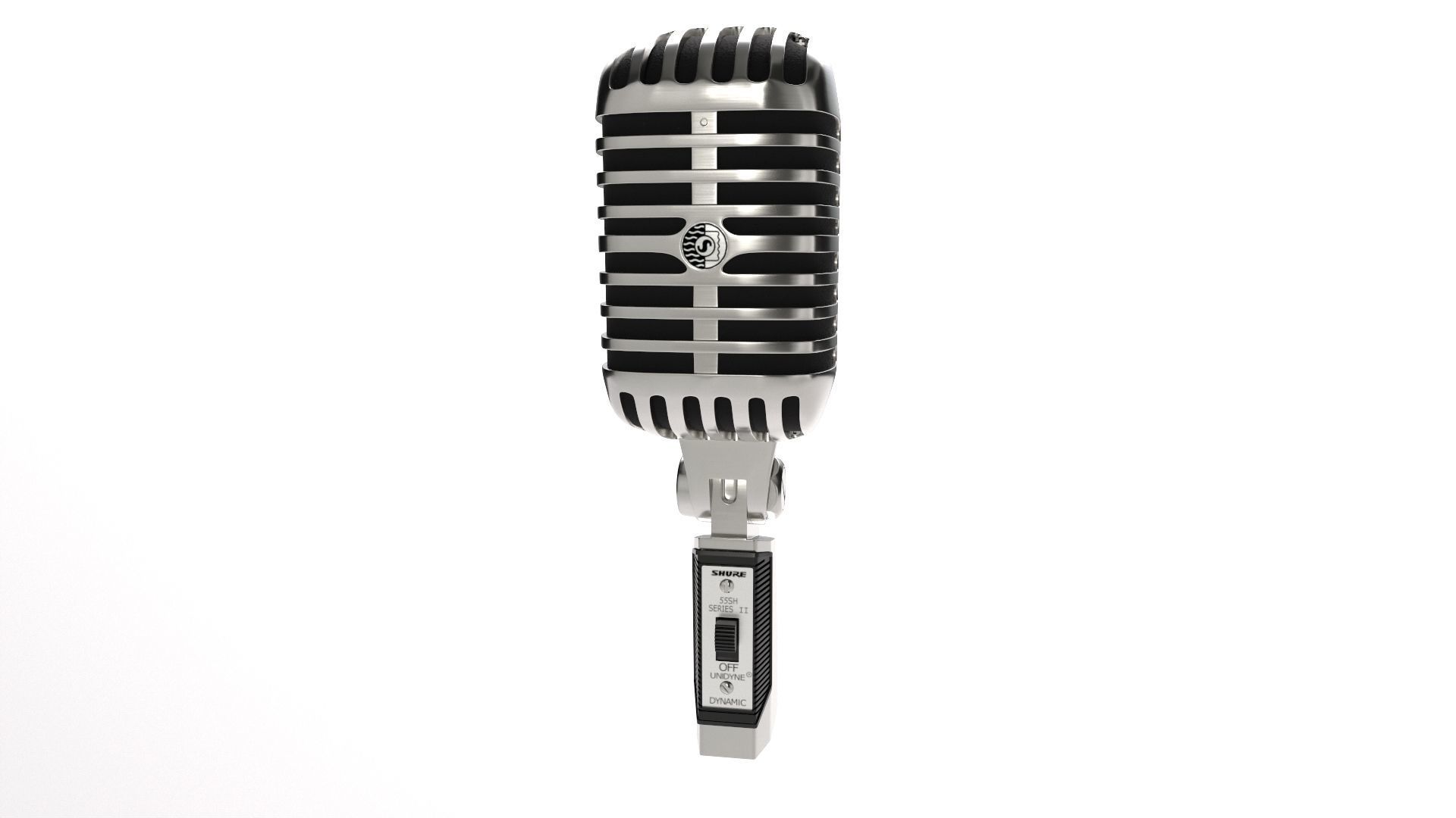 Vintage Style Microphone  3D model_3