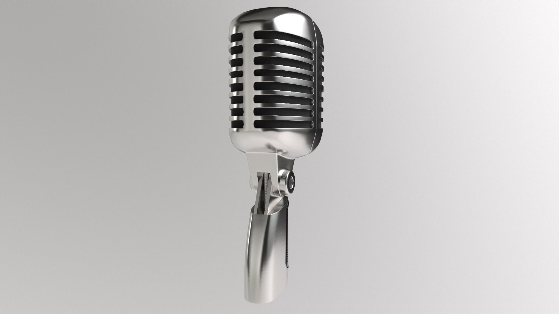 Vintage Style Microphone  3D model_6