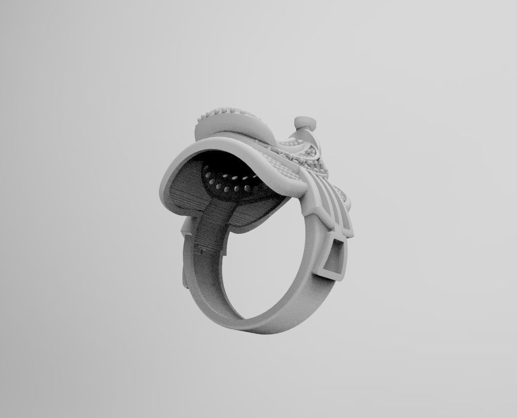 anillo silla de montar 3D print model_3