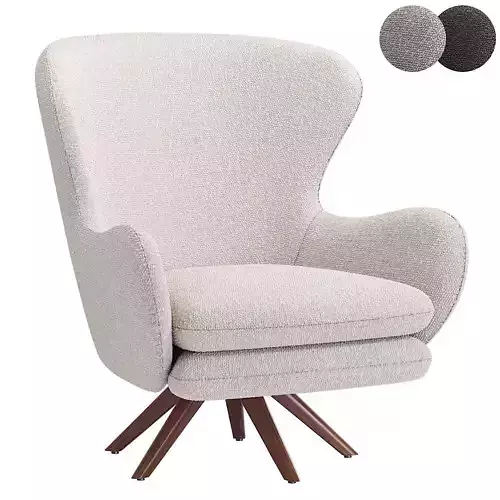 Powell Boucle Wingback Accent Chair