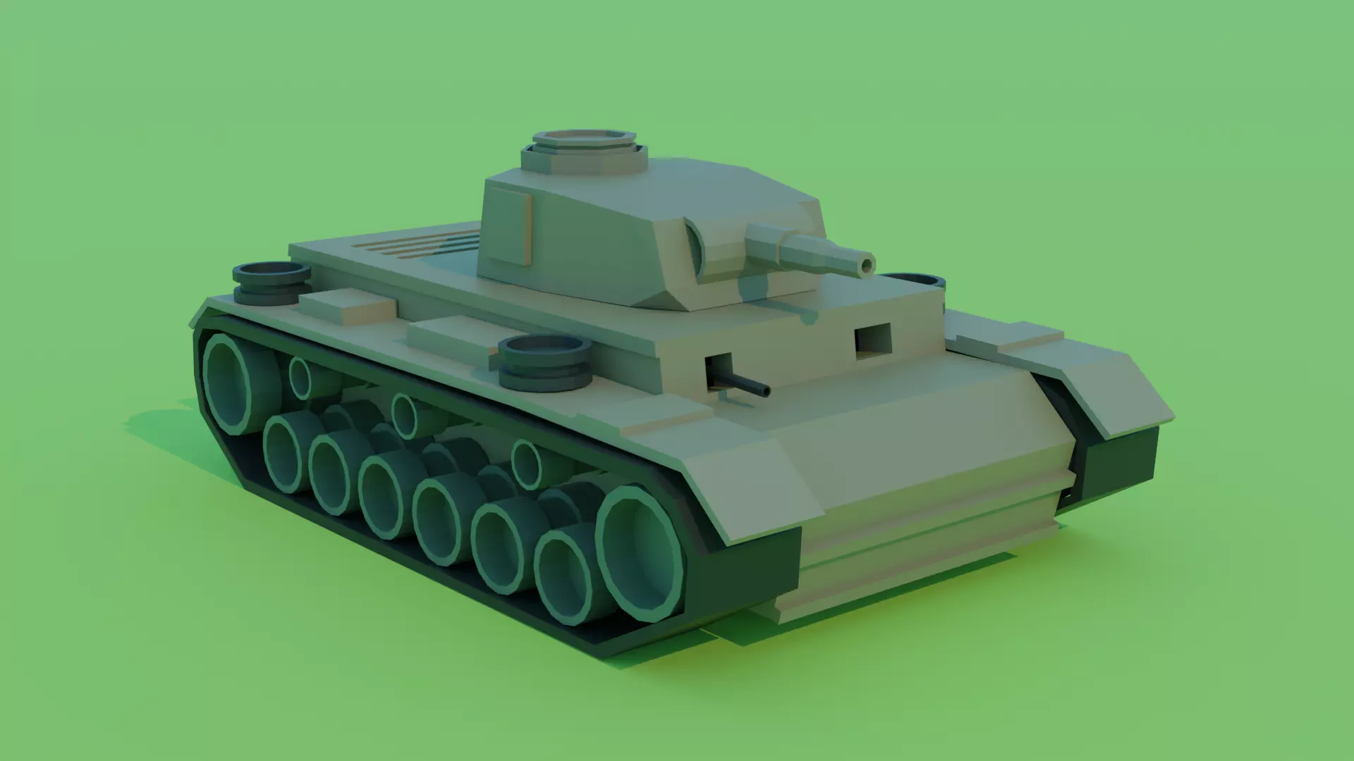 Panzer IV Tank Low Poly Free 3D model