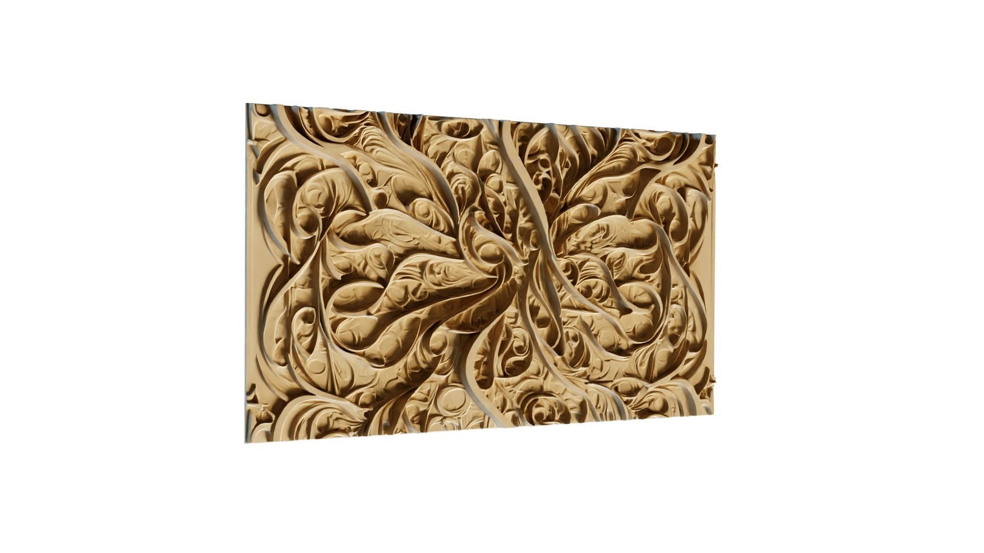 mural decor set wall panel 06 3D model_3