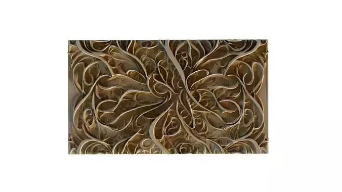 mural decor set wall panel 06 3D model