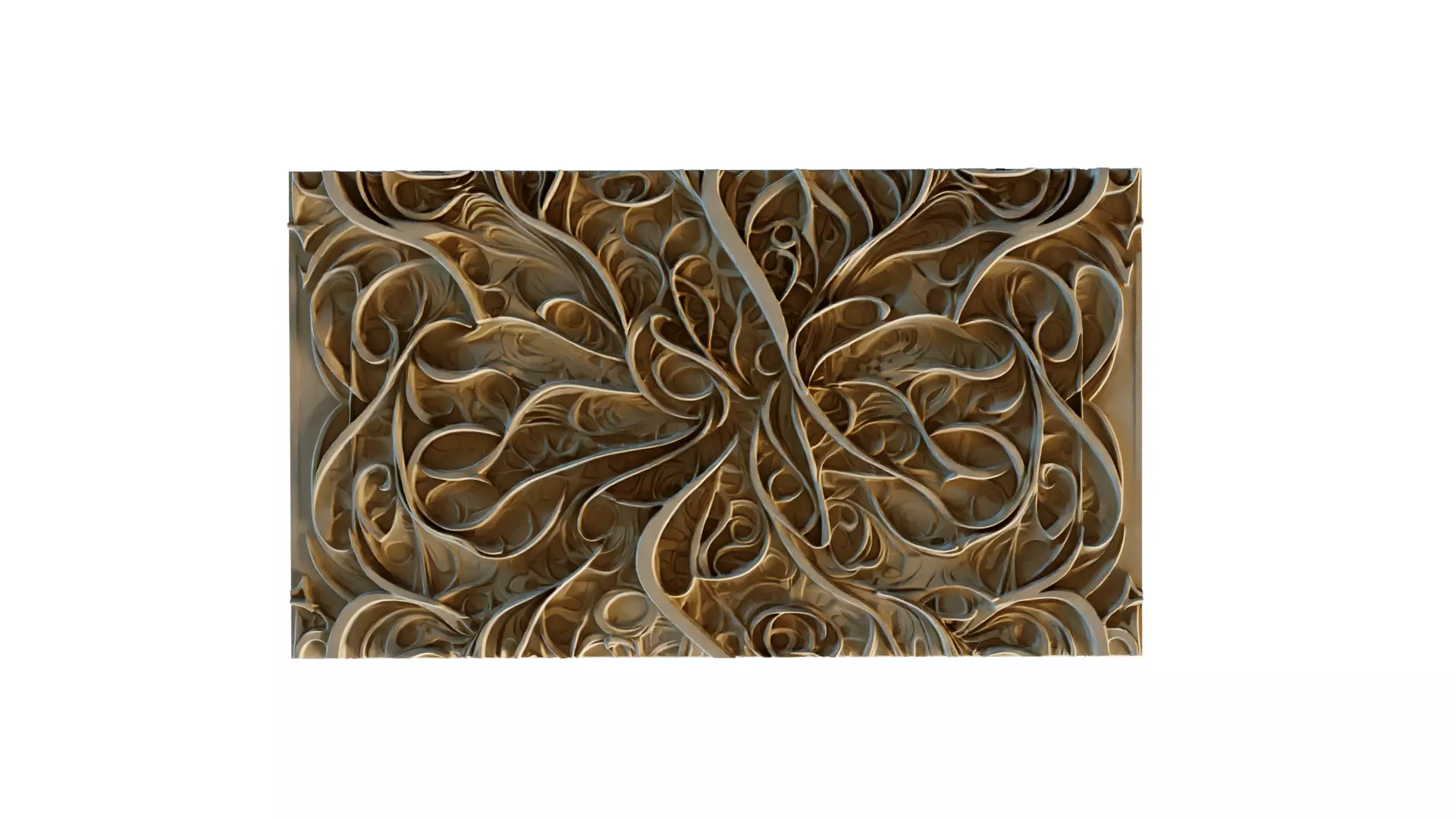 mural decor set wall panel 06 3D model_0