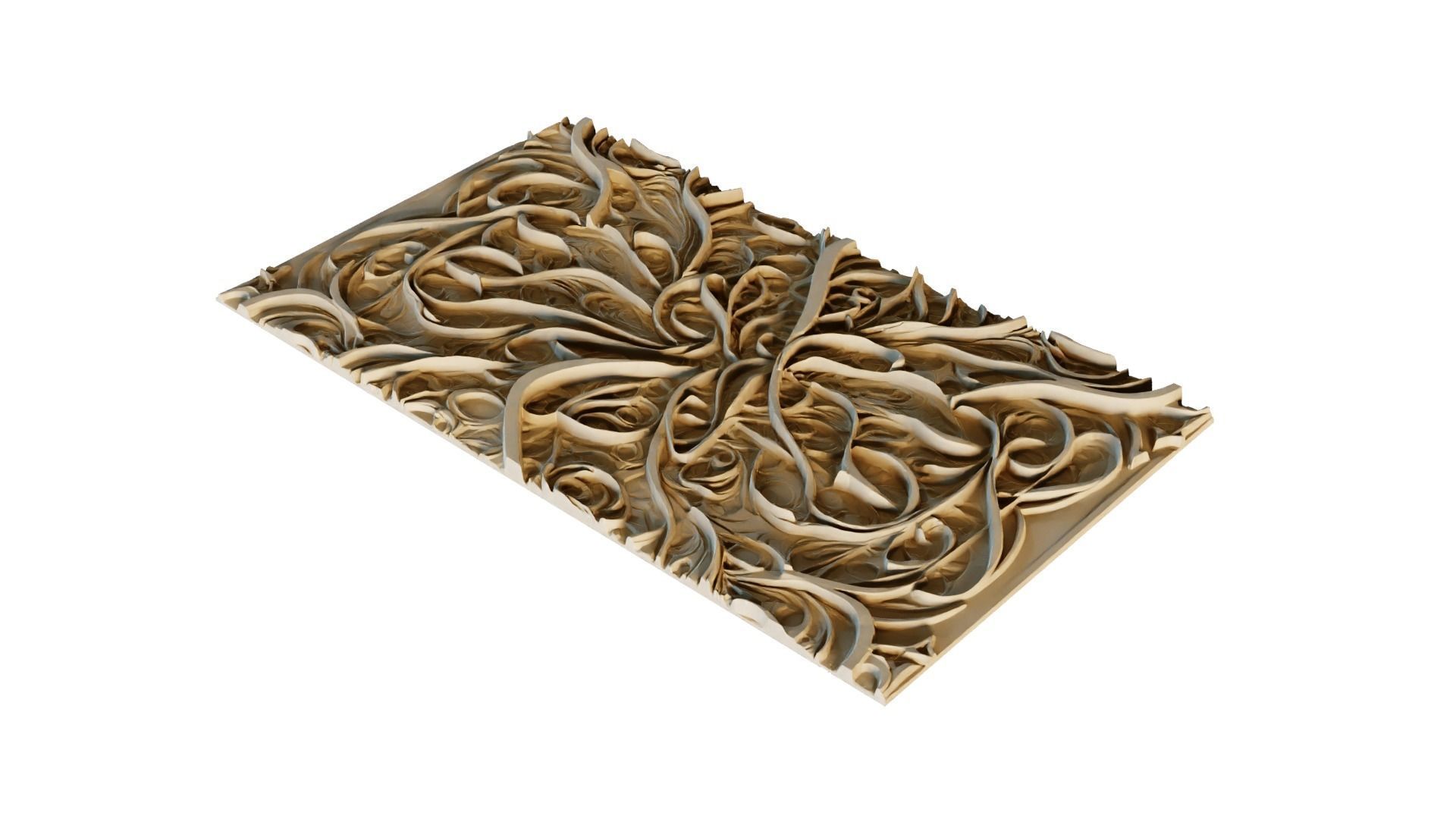 mural decor set wall panel 06 3D model_1