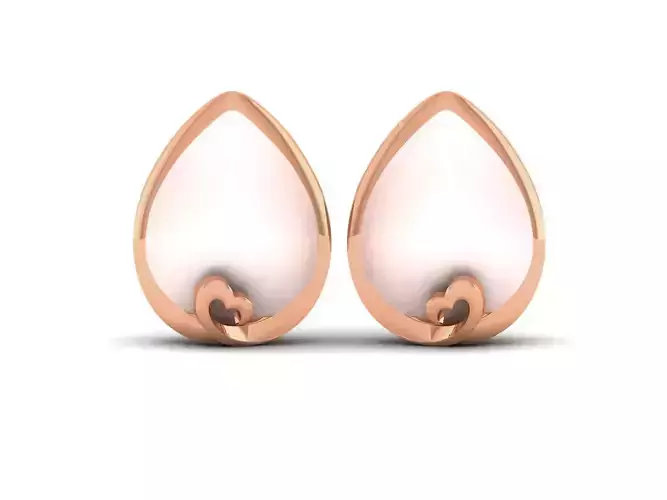 Pearl High Jewelry Diamond Earrings 3dm renders details