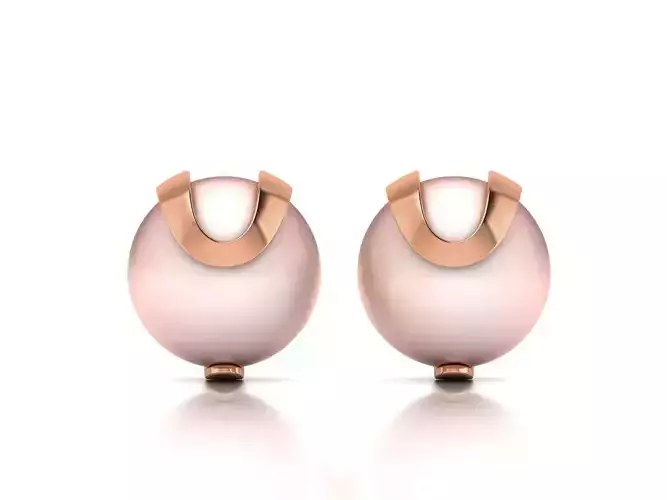 Pearl High Jewelry Diamond Earrings 3dm renders details