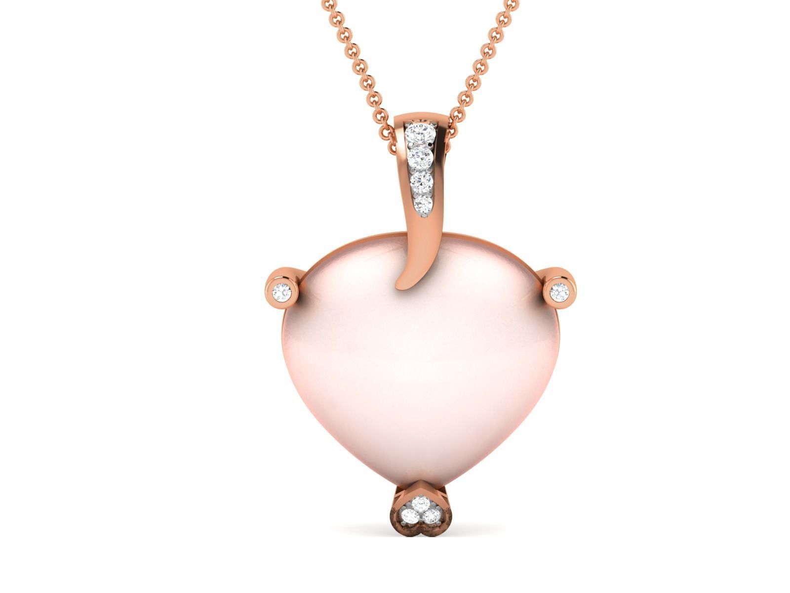 Women pearl pendant 3dm render detail 3D print model_10