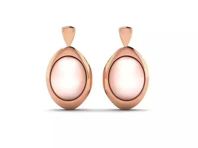 Pearl High Jewelry Diamond Earrings 3dm renders details