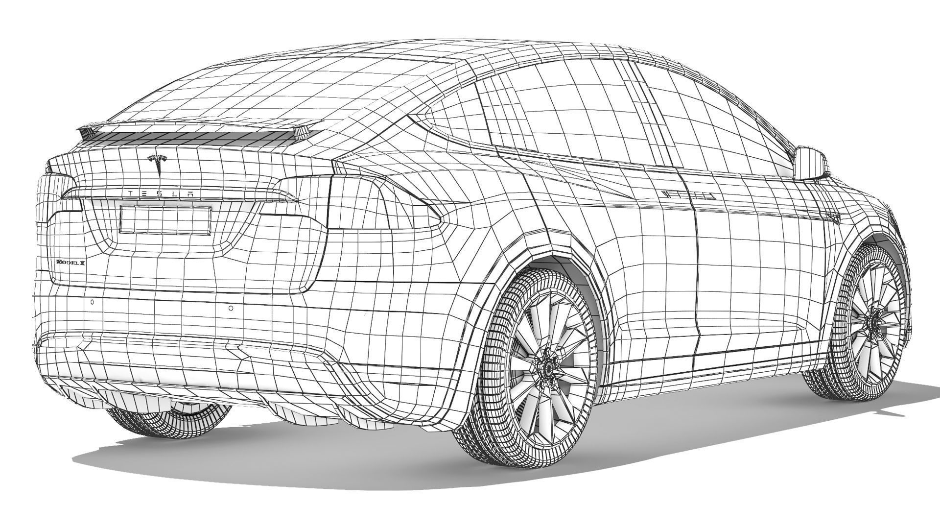 Tesla Model X 2021 3D model_9