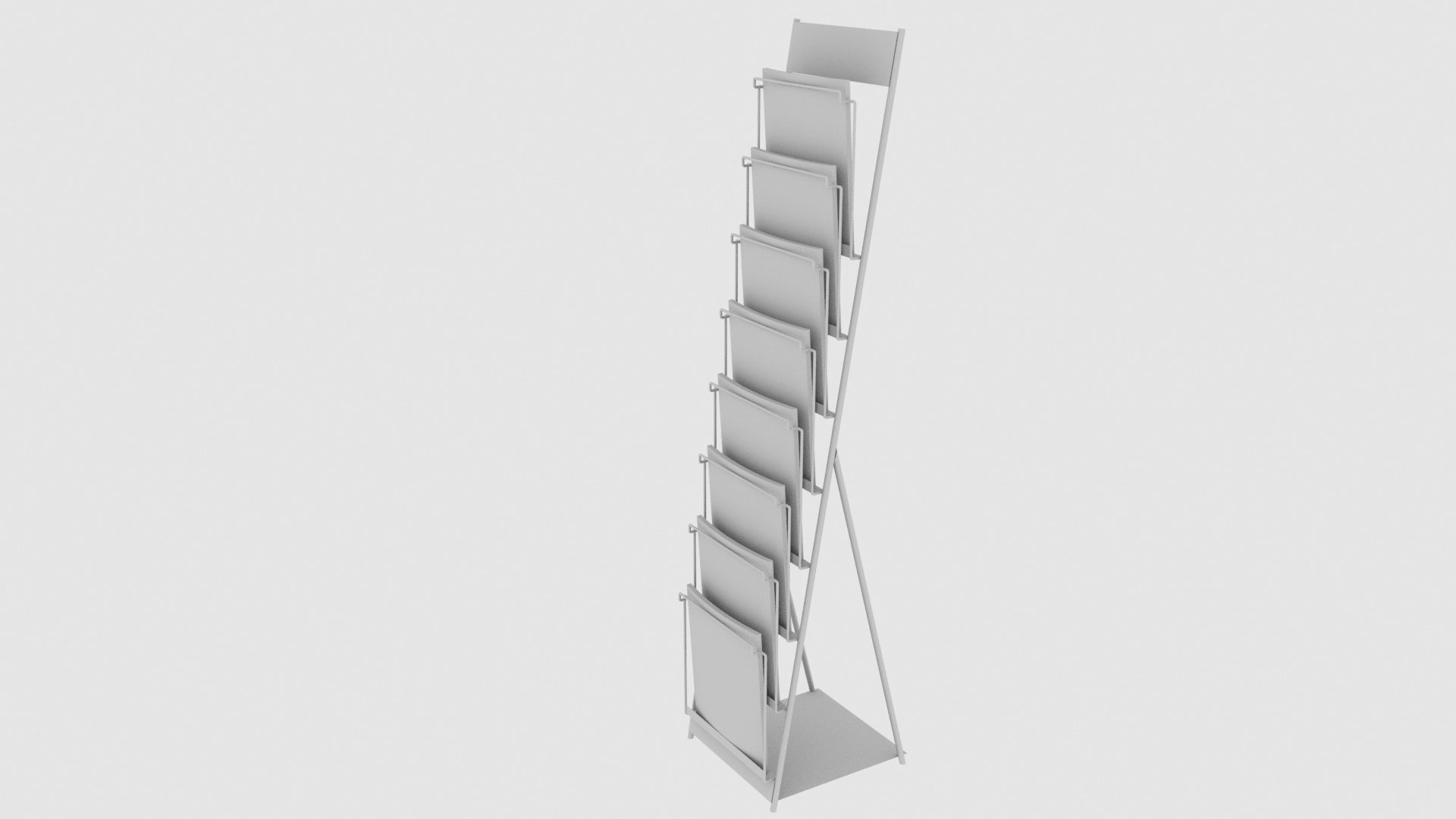 Magazine Stand 3D model_1