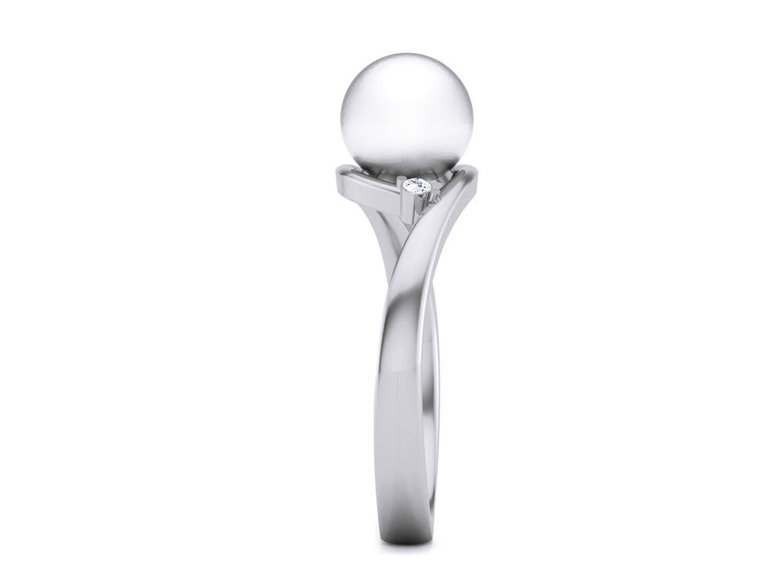 Women Pearl Ring 3dm render details 3D print model_14