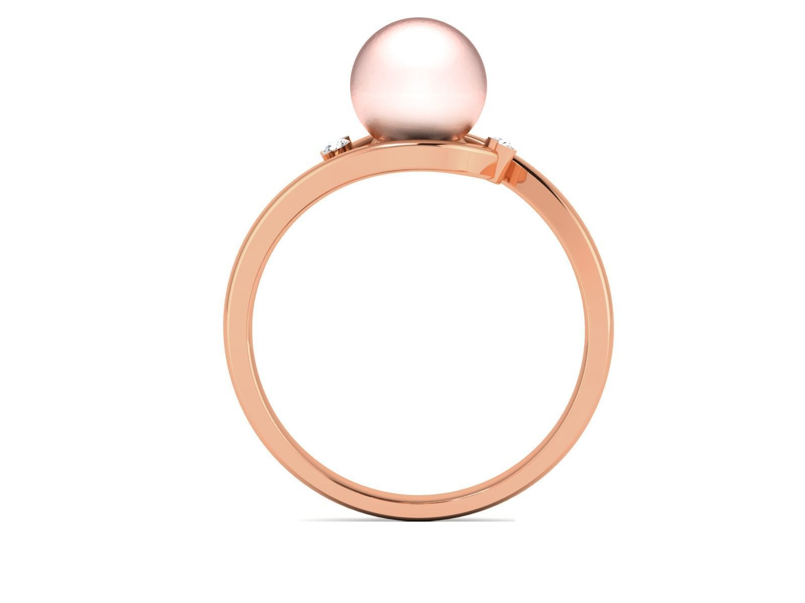Women Pearl Ring 3dm render details 3D print model_9