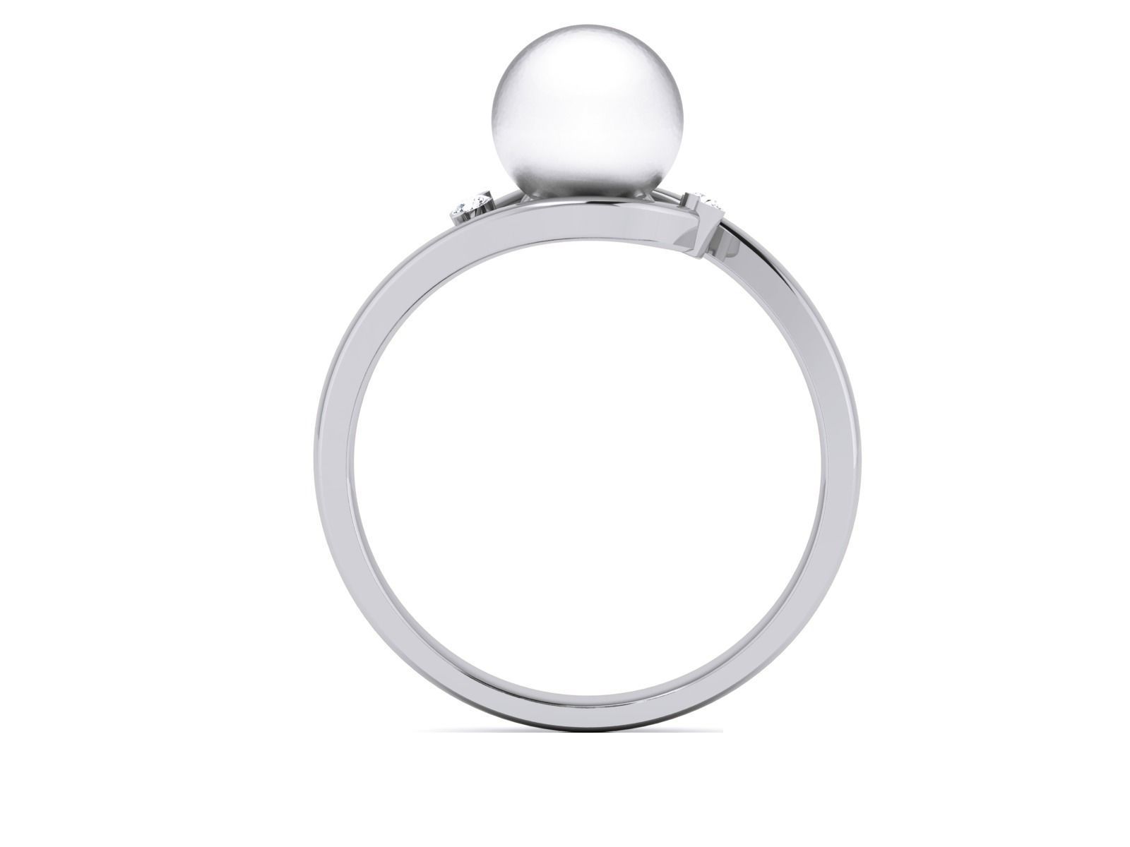 Women Pearl Ring 3dm render details 3D print model_10
