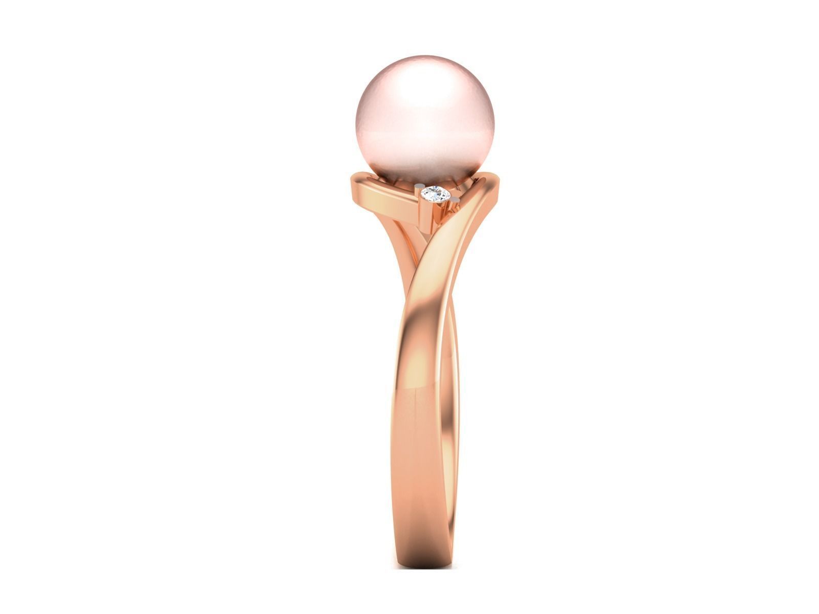 Women Pearl Ring 3dm render details 3D print model_17