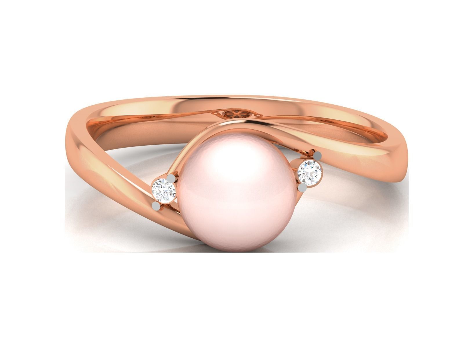 Women Pearl Ring 3dm render details 3D print model_23