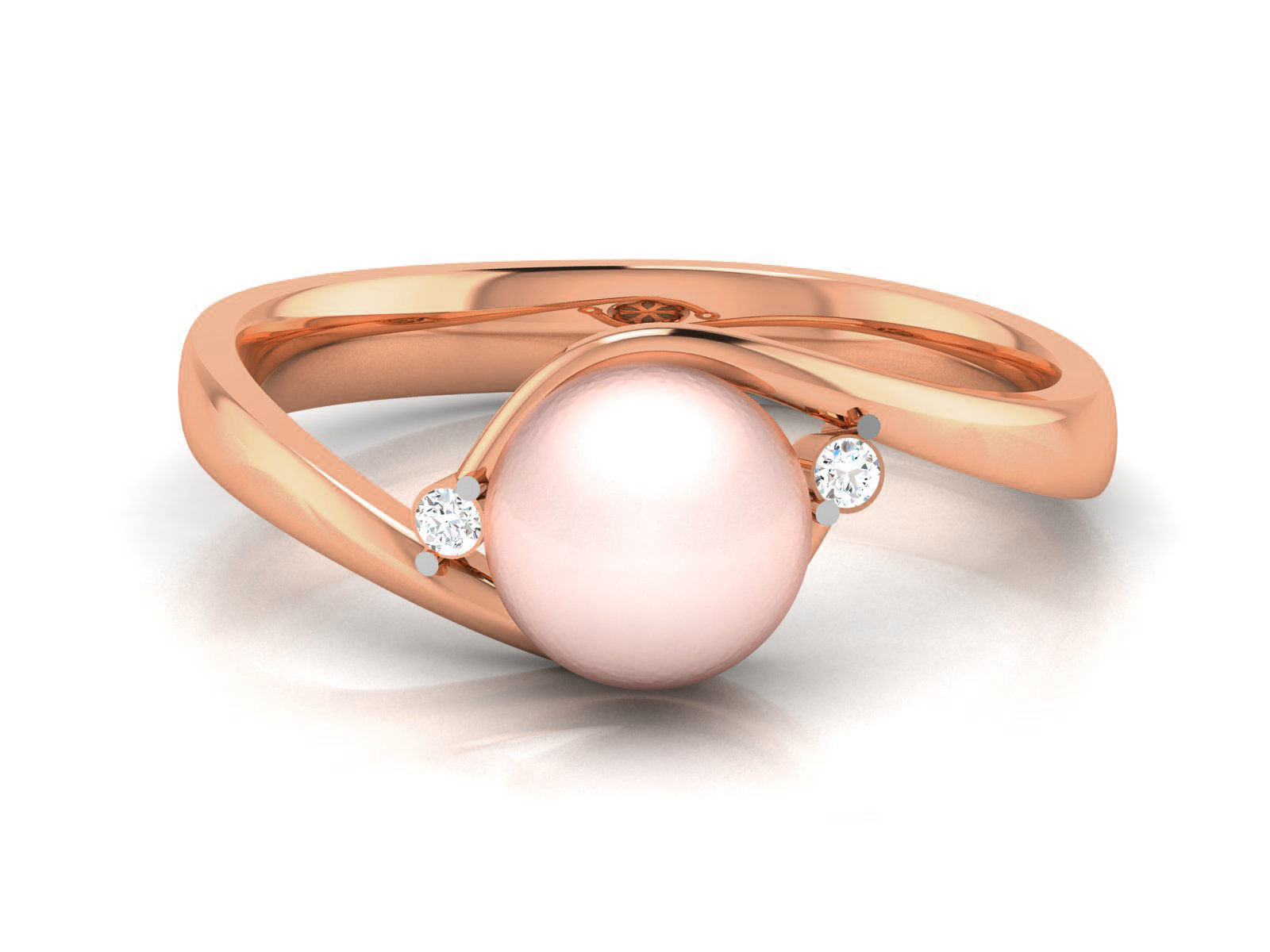 Women Pearl Ring 3dm render details 3D print model_19
