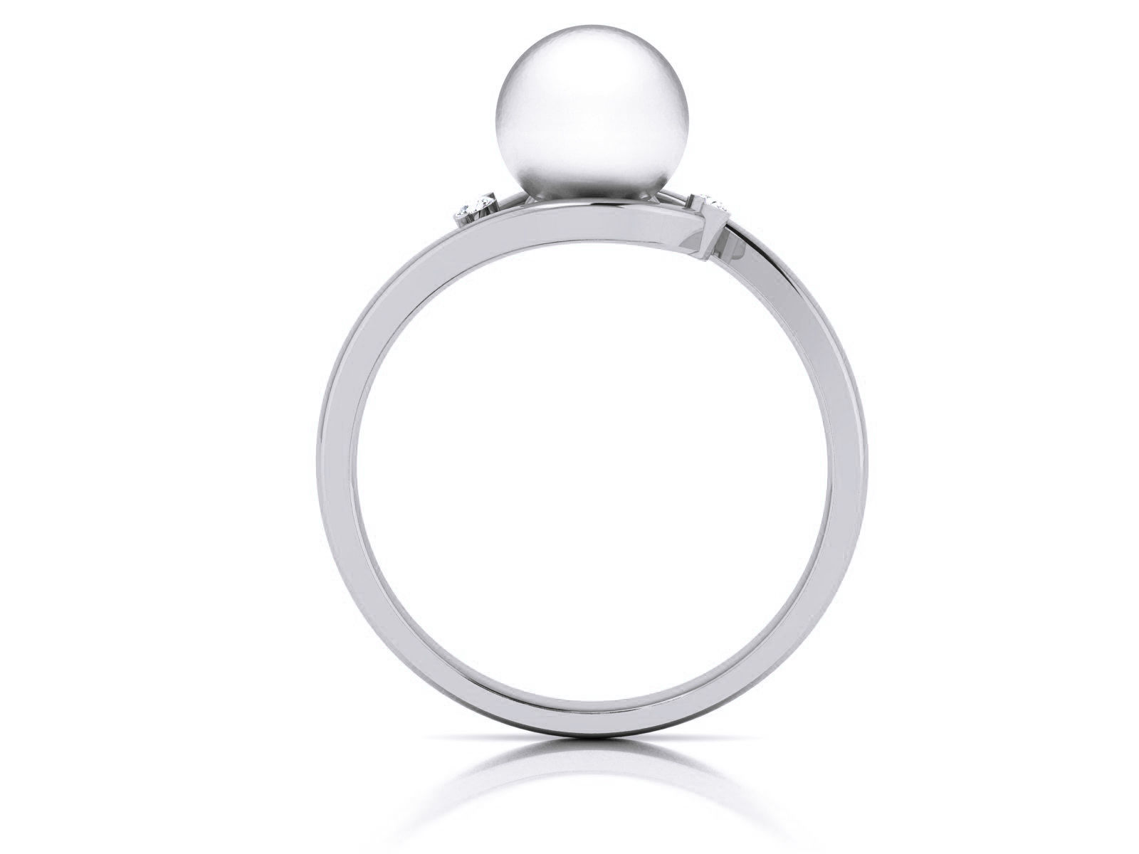 Women Pearl Ring 3dm render details 3D print model_8