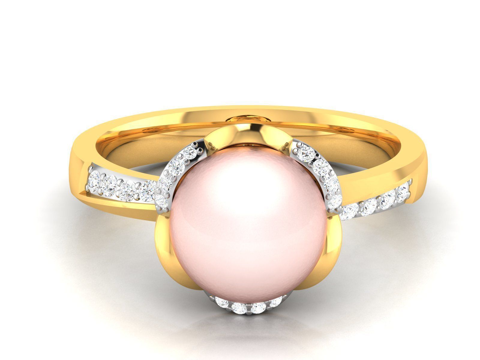 Women Pearl Ring 3dm render details 3D print model_18