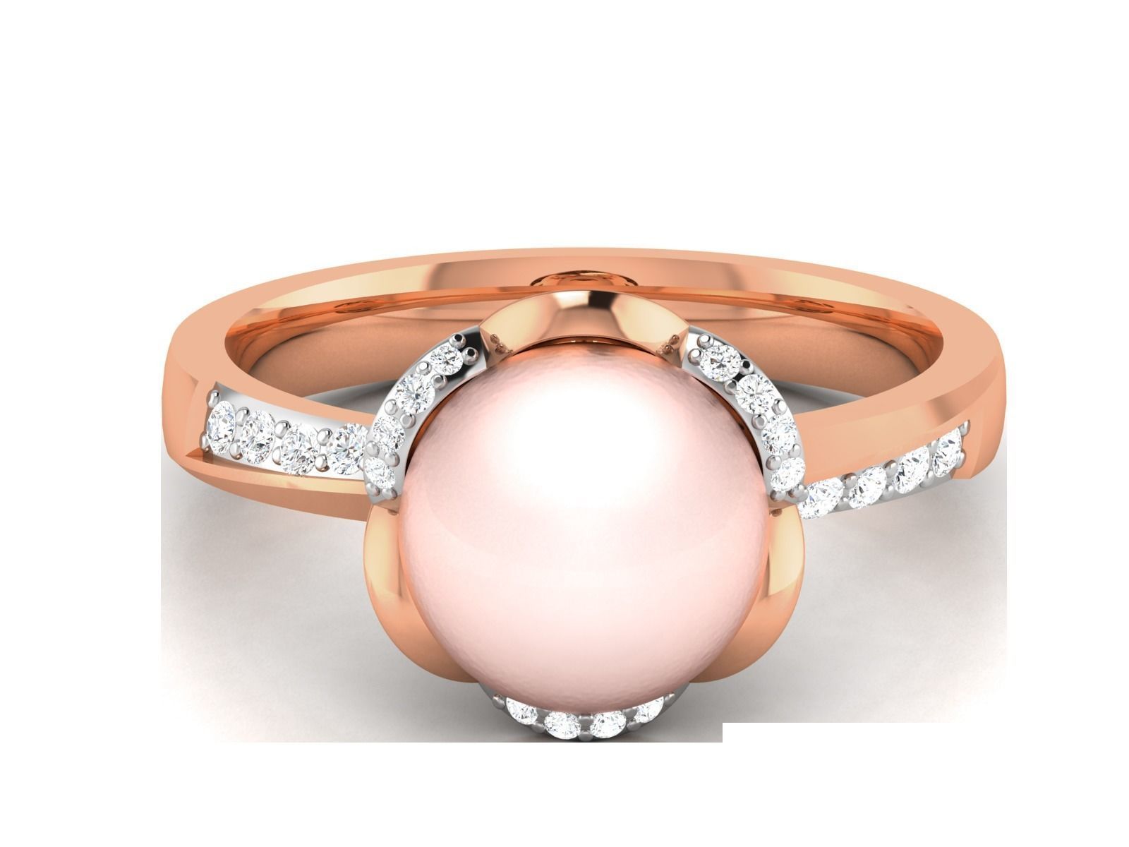 Women Pearl Ring 3dm render details 3D print model_22